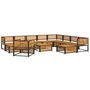 Voir la diapositive 3 : VIDAXL Salon de jardin avec coussins 12 pcs bois massif d'acacia