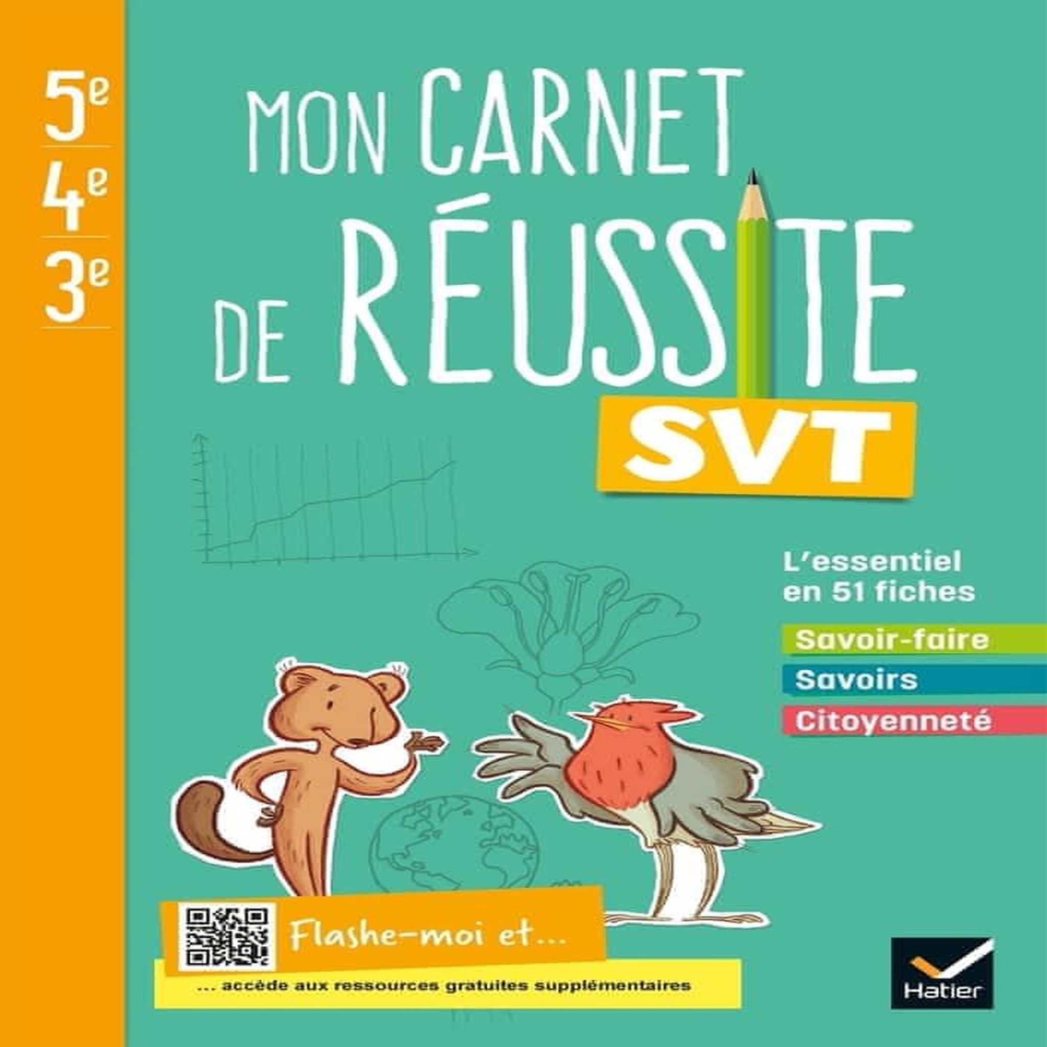 SVT 5E-4E-3E MON CARNET DE REUSSITE. CAHIER DE L'ELEVE, EDITION 2021, Gardarein Jean-Michel
