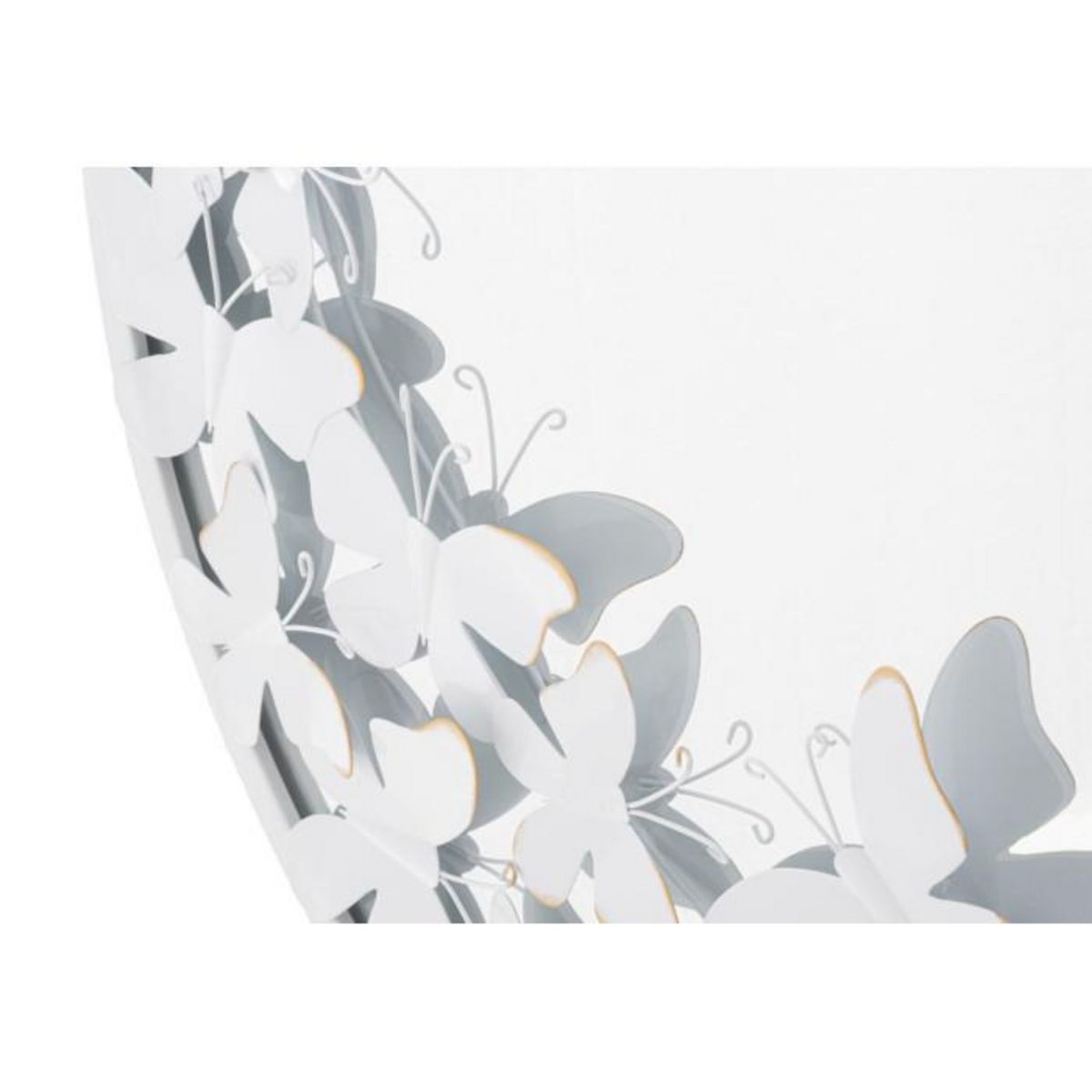 Paris Prix Miroir Mural Design  Butterfly  62cm Blanc