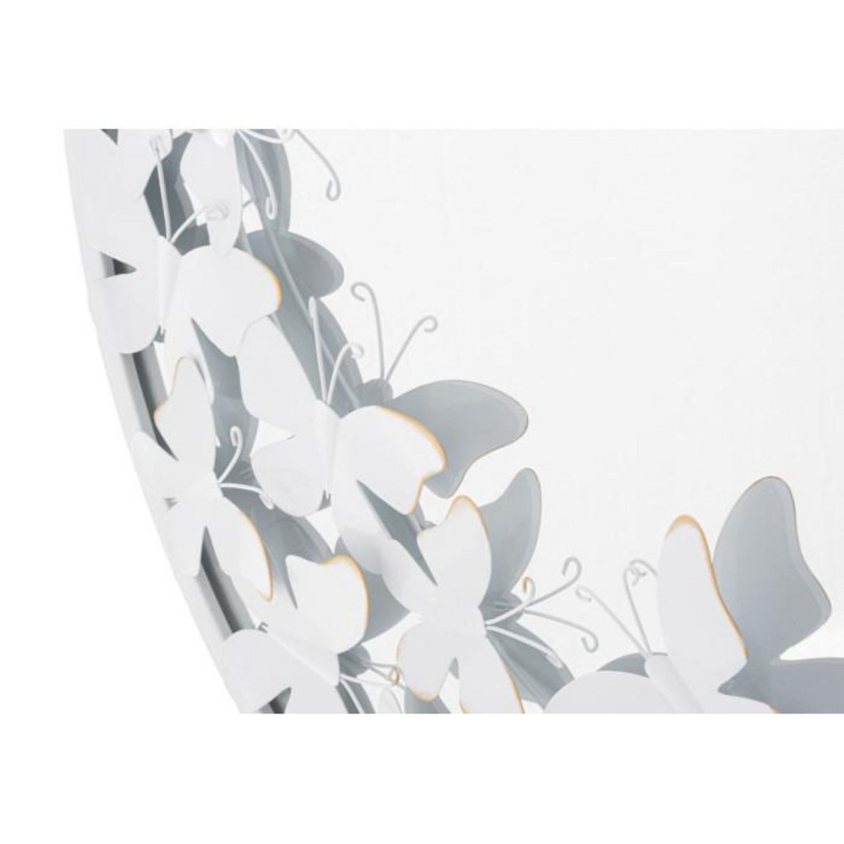 Paris Prix Miroir Mural Design  Butterfly  62cm Blanc
