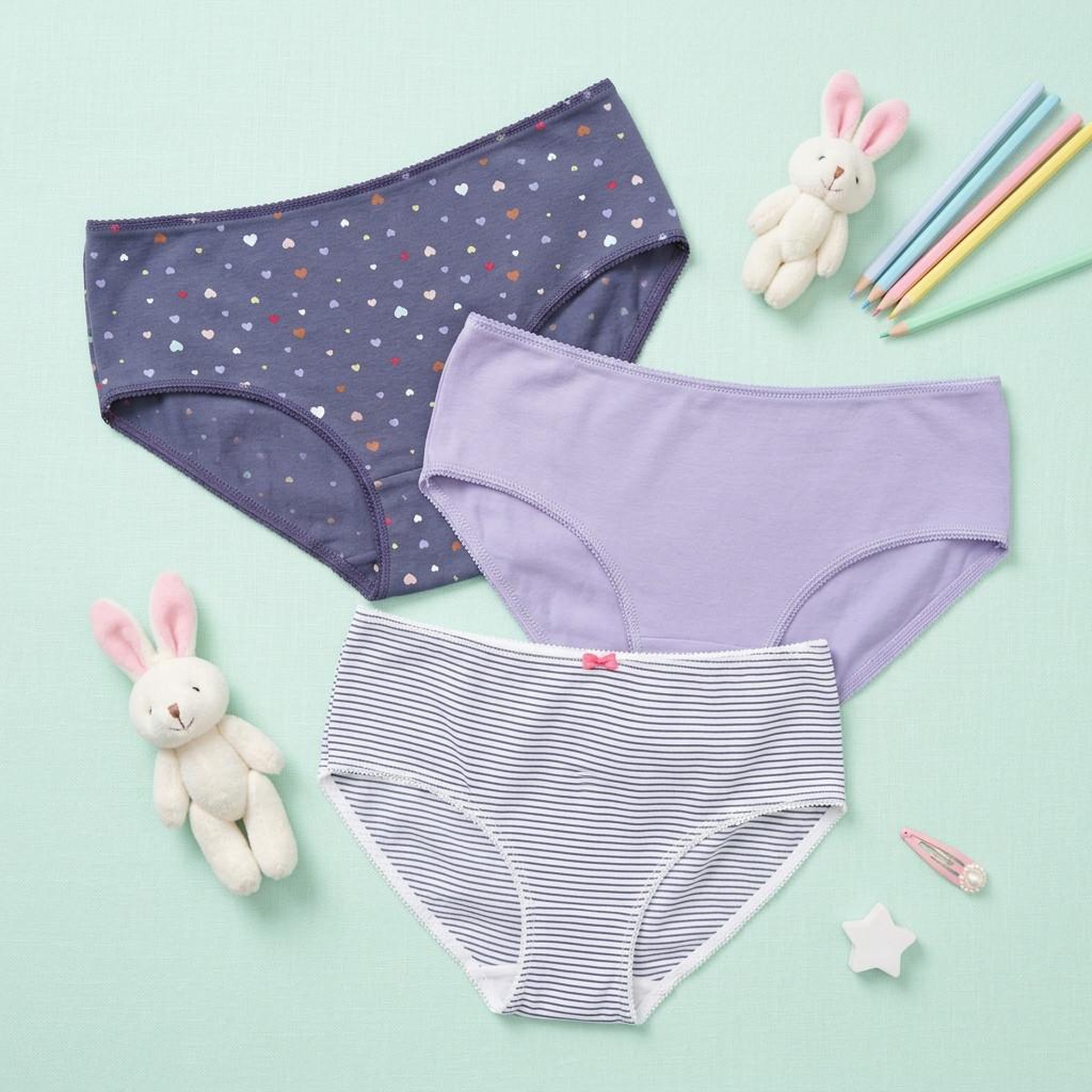 Voir la diapositive 2 : OZABI OZABI Pack Culottes Fille Coton - Lot de 6