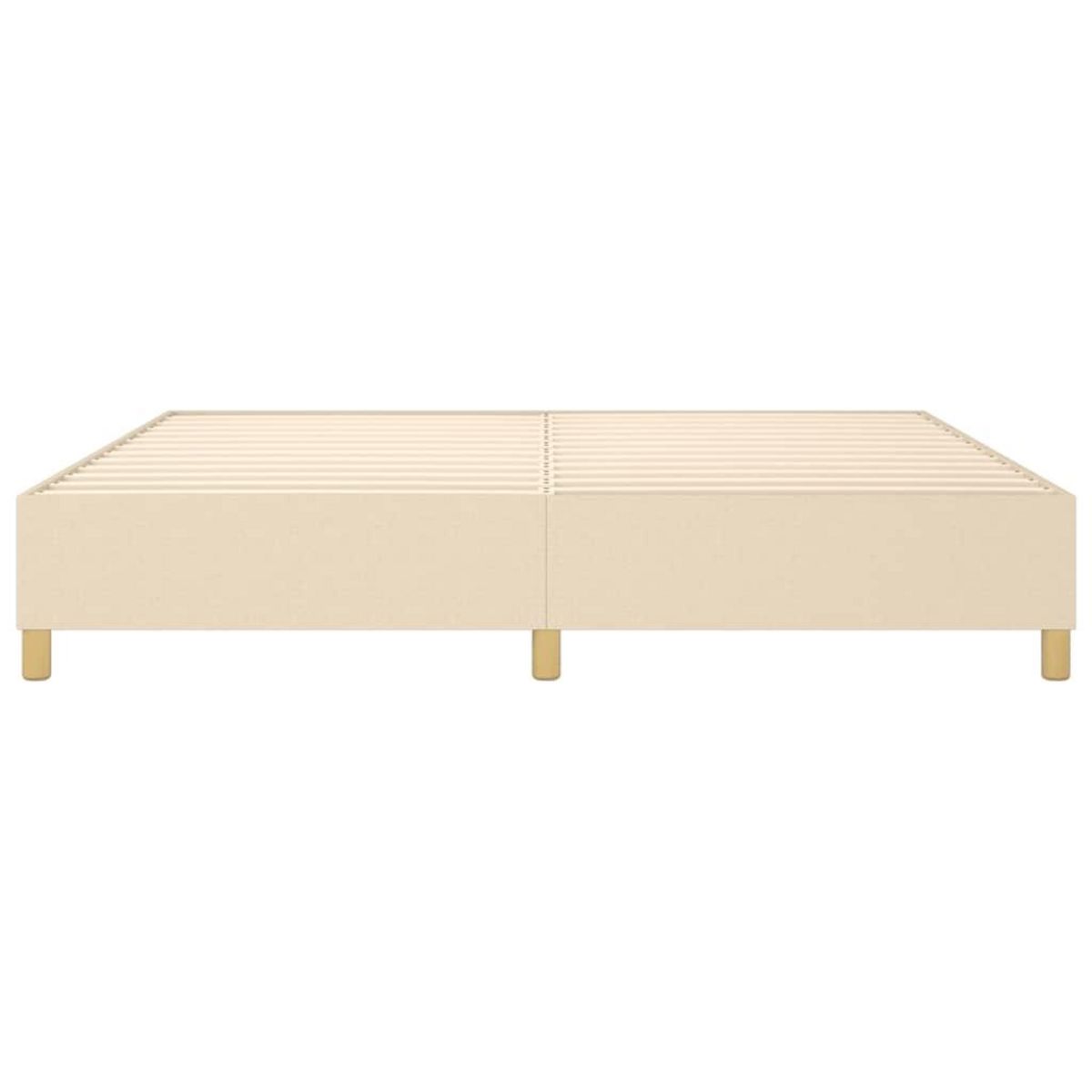 VIDAXL Cadre de lit sans matelas creme 200x200 cm tissu