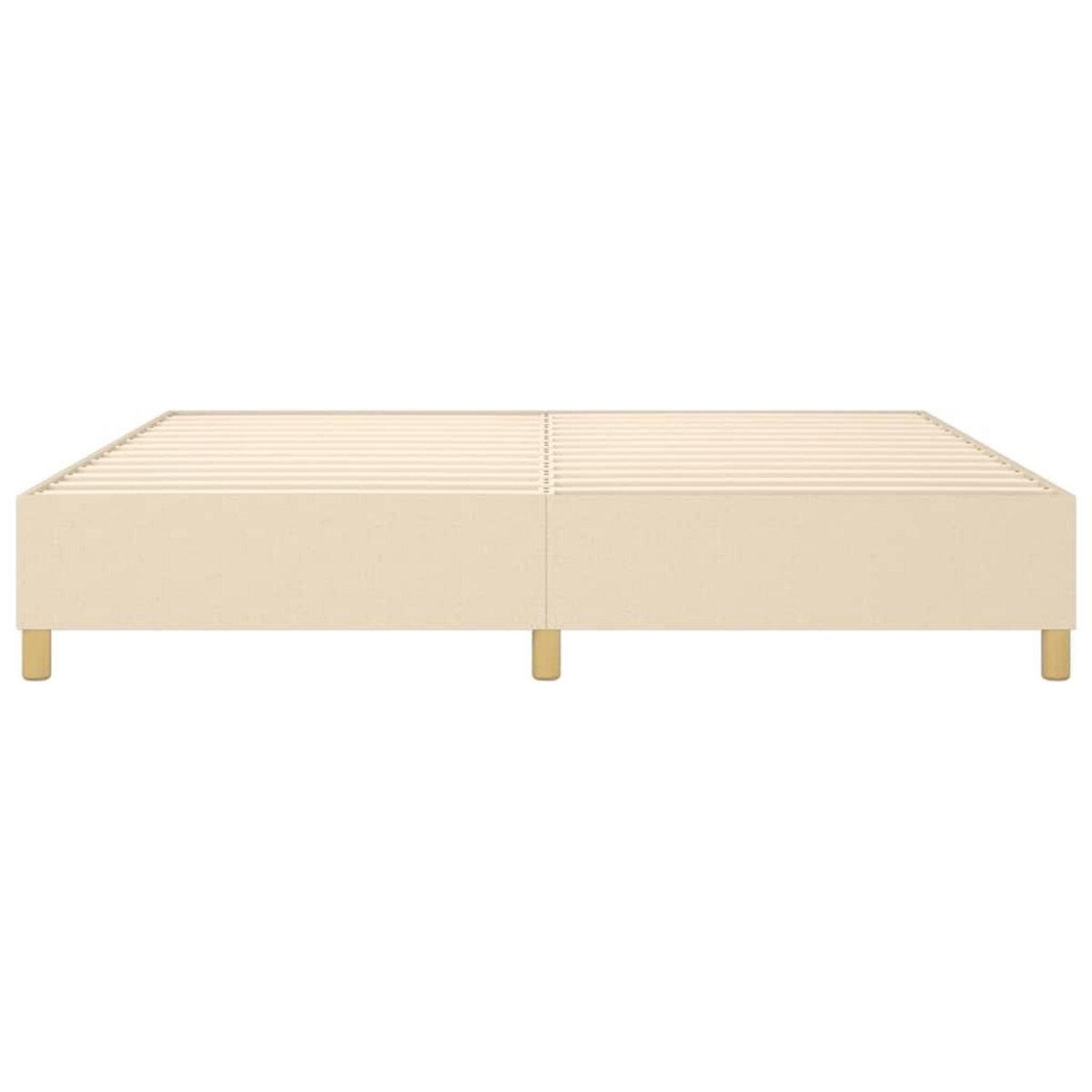 VIDAXL Cadre de lit sans matelas creme 200x200 cm tissu