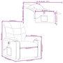 Voir la diapositive 6 : VIDAXL Fauteuil inclinable de massage electrique Taupe Tissu