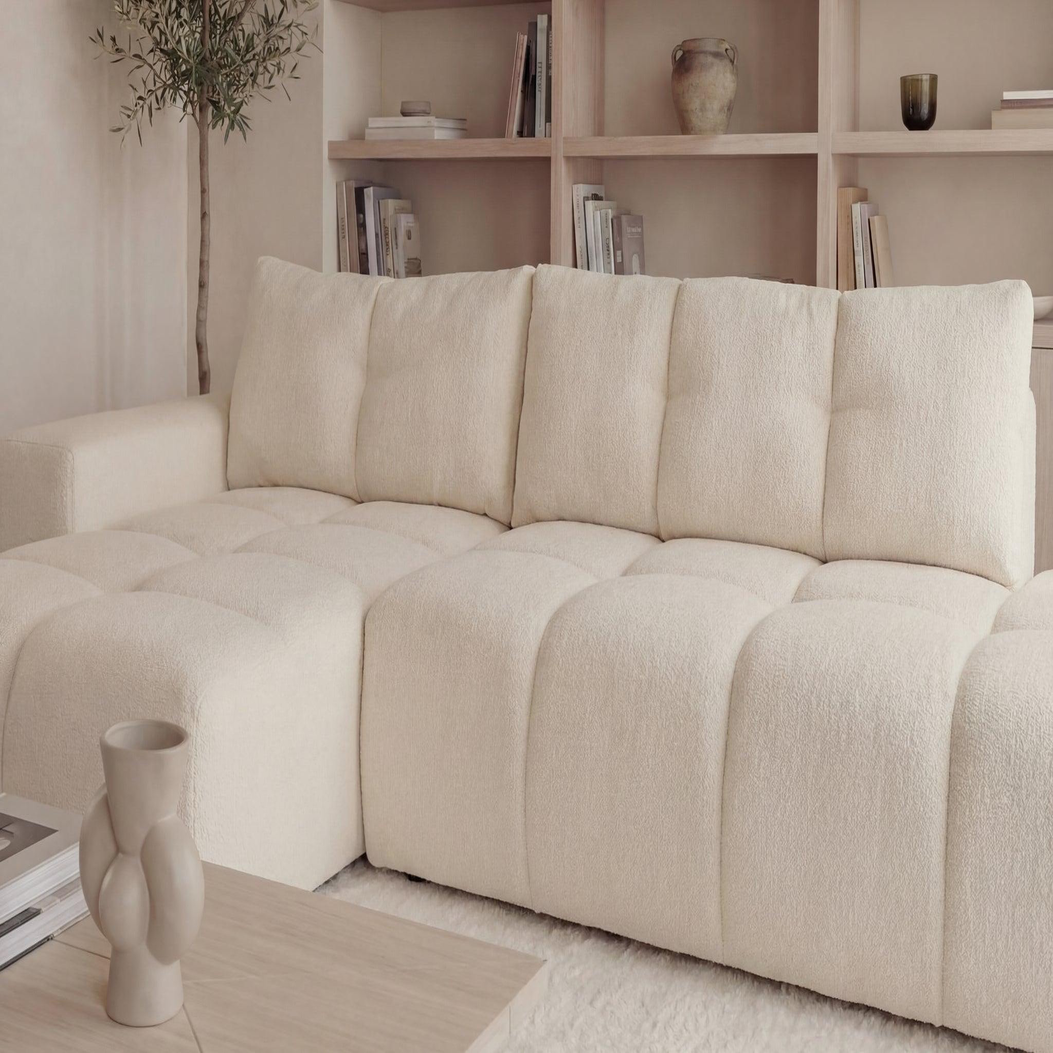 Voir la diapositive 4 : CASANOVA PARIS Constance - canapé d'angle tissu chenille