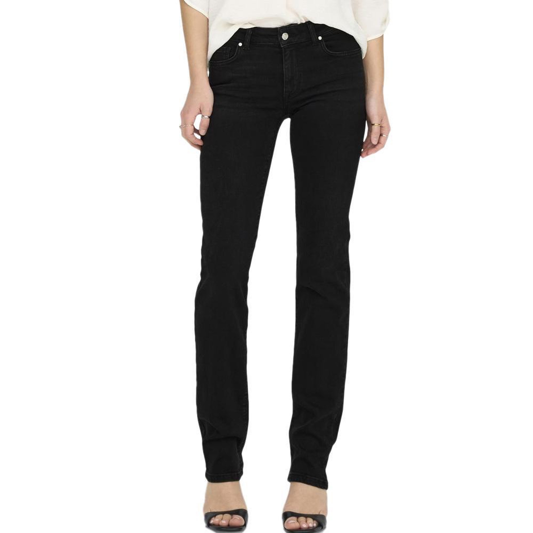 Voir la diapositive 1 : Only Jean Slim Noir Femme Only Alicia