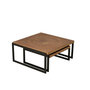 Voir la diapositive 3 : Paris Prix Lot de 2 Tables Basses Gigognes  Chalet  85cm Naturel