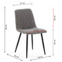 Voir la diapositive 3 : VS VENTA-STOCK Pack 4 chaises Abril recouvertes de tissu gris