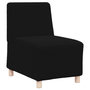 Voir la diapositive 2 : VIDAXL Fauteuil noir 55 cm tissu imitation laine bouclee