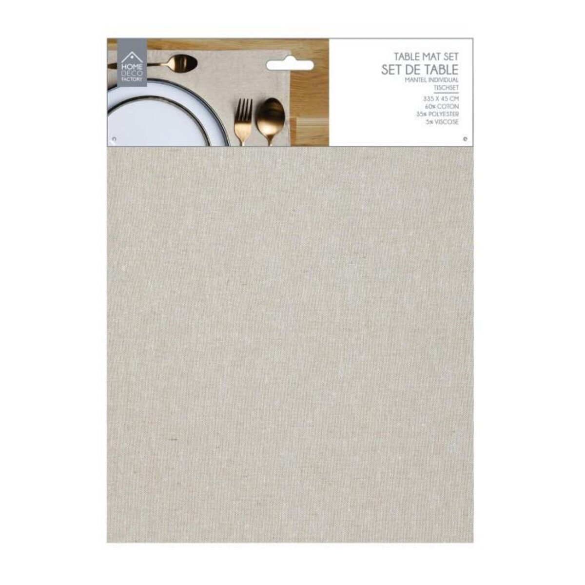 Paris Prix Set de Table Déco  Lunabel  33x45cm Beige