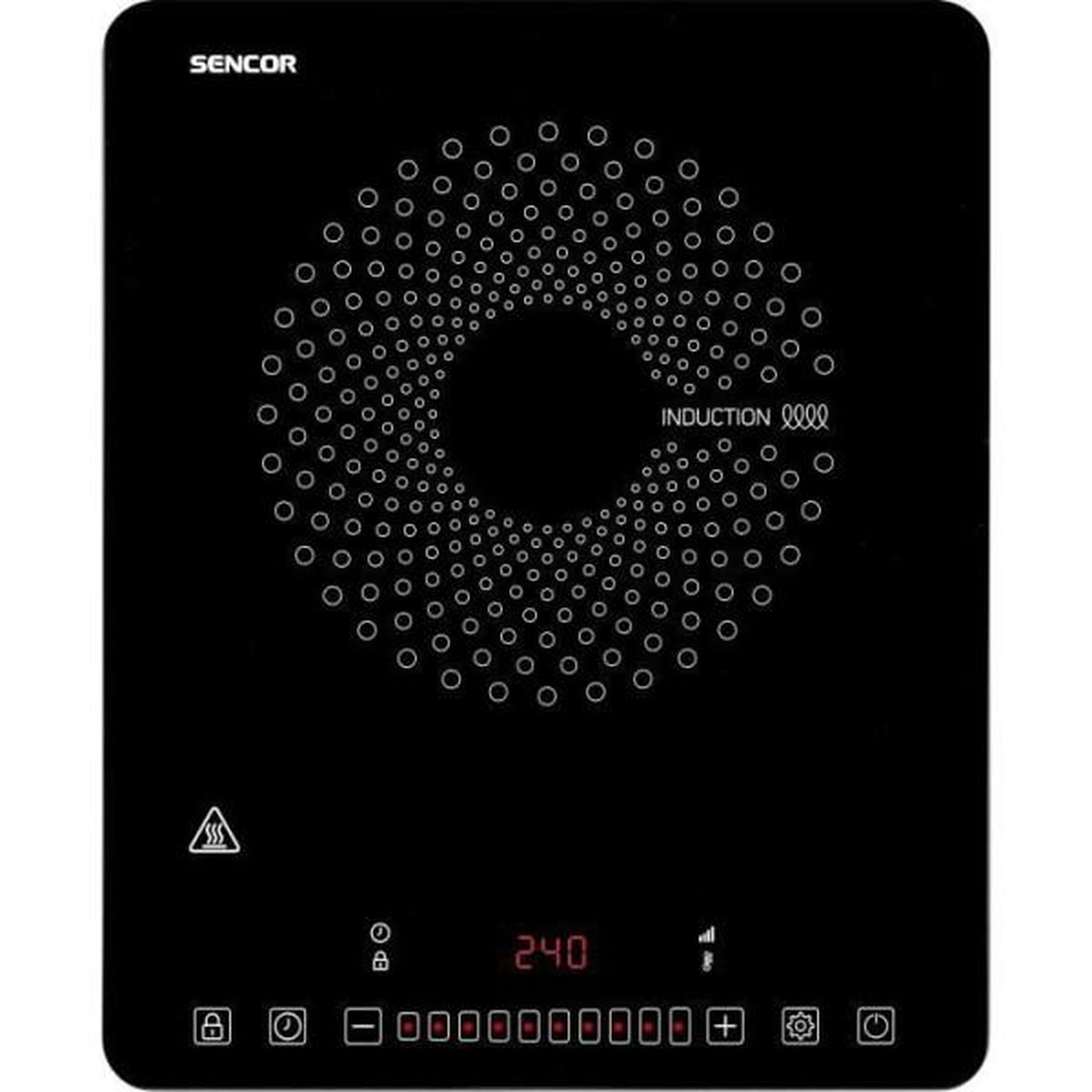Voir la diapositive 2 : MARKET24 Plaque de Cuisson - Mobile Electrique Plaque de cuisson a induction - SENCOR - SCP 3701BK - 2000 W - 1 foyer - Noir