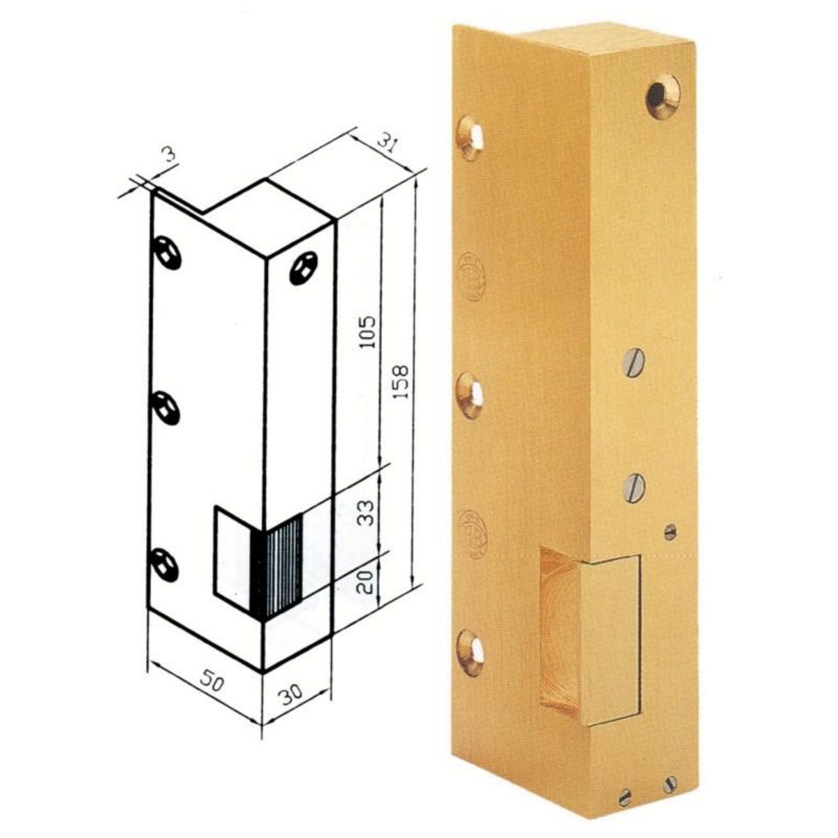 BEUGNOT Gâche n° 10 droite tirant électro inversé 12 VCC BEUGNOT BE11411600