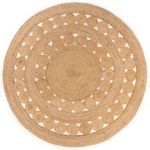 VIDAXL Tapis Design tresse Jute 210 cm Rond
