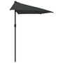 Voir la diapositive 4 : VIDAXL Parasol de balcon et mat en aluminium Anthracite 270x144cm Demi