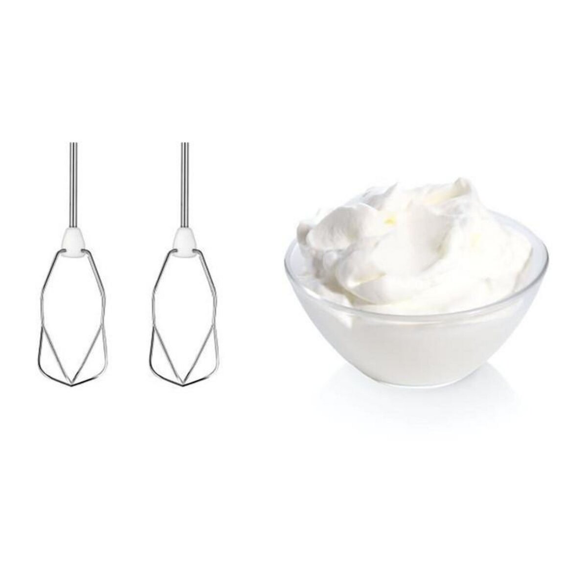 BOSCH Batteur - BOSCH - MFQ3530 - 450 W - 5 vitesses - 2 fouets / 2 crochets pétrisseurs inox - Blanc / Gris