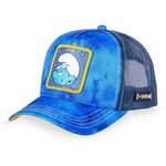 CAPSLAB Casquette trucker avec filet The Smurfs Dazed. Coloris disponibles : Bleu