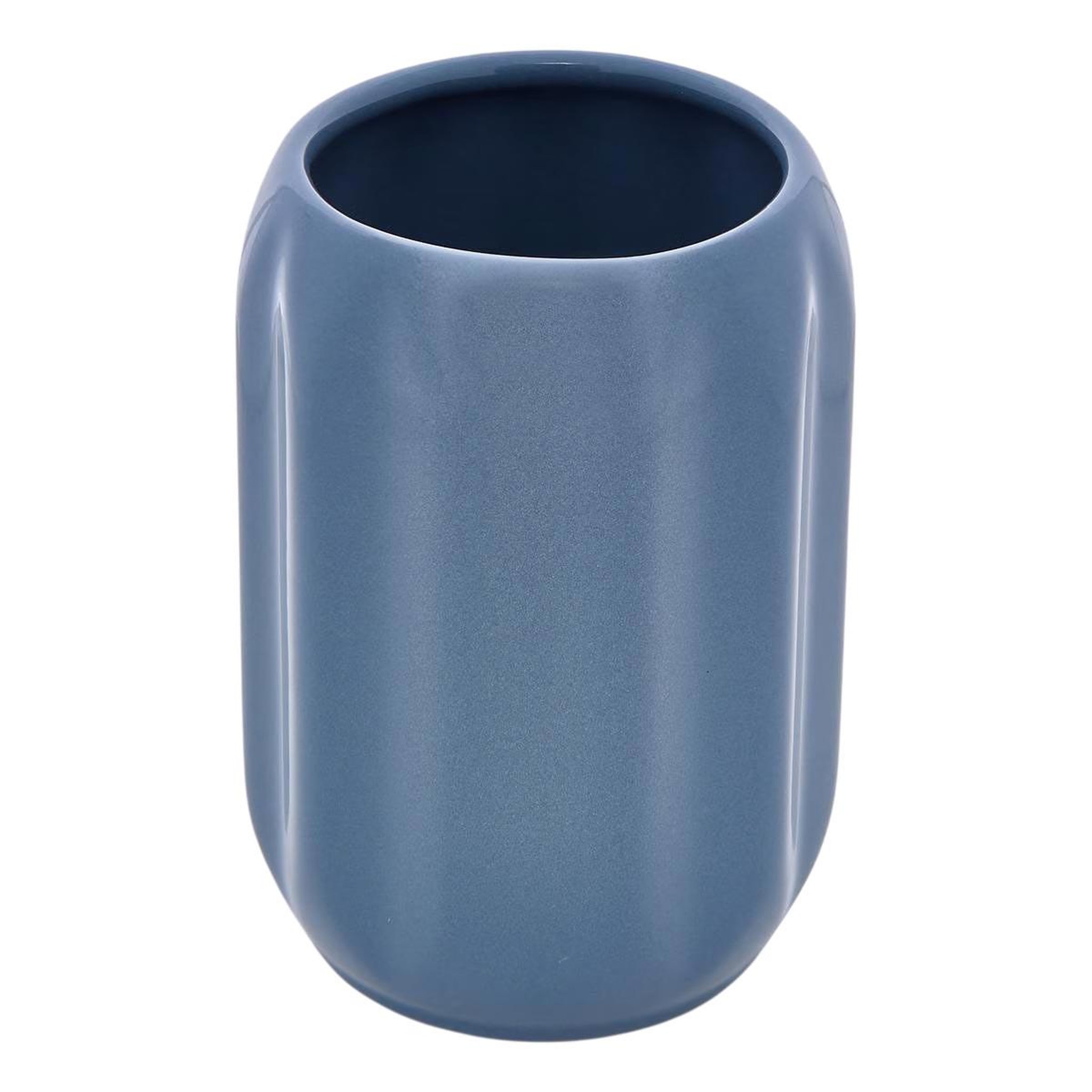 FIVE Pot à brosse à dents en grès  suny colorama  12cm bleu