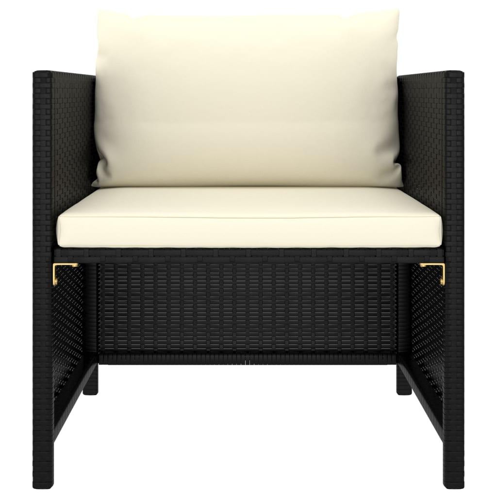 Voir la diapositive 2 : VIDAXL Canape de jardin avec coussins Noir Resine tressee