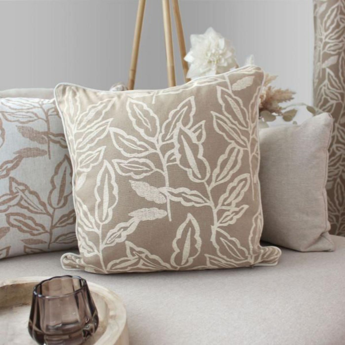 Paris Prix Coussin Déco à Motifs  Lodge  40x40cm Naturel