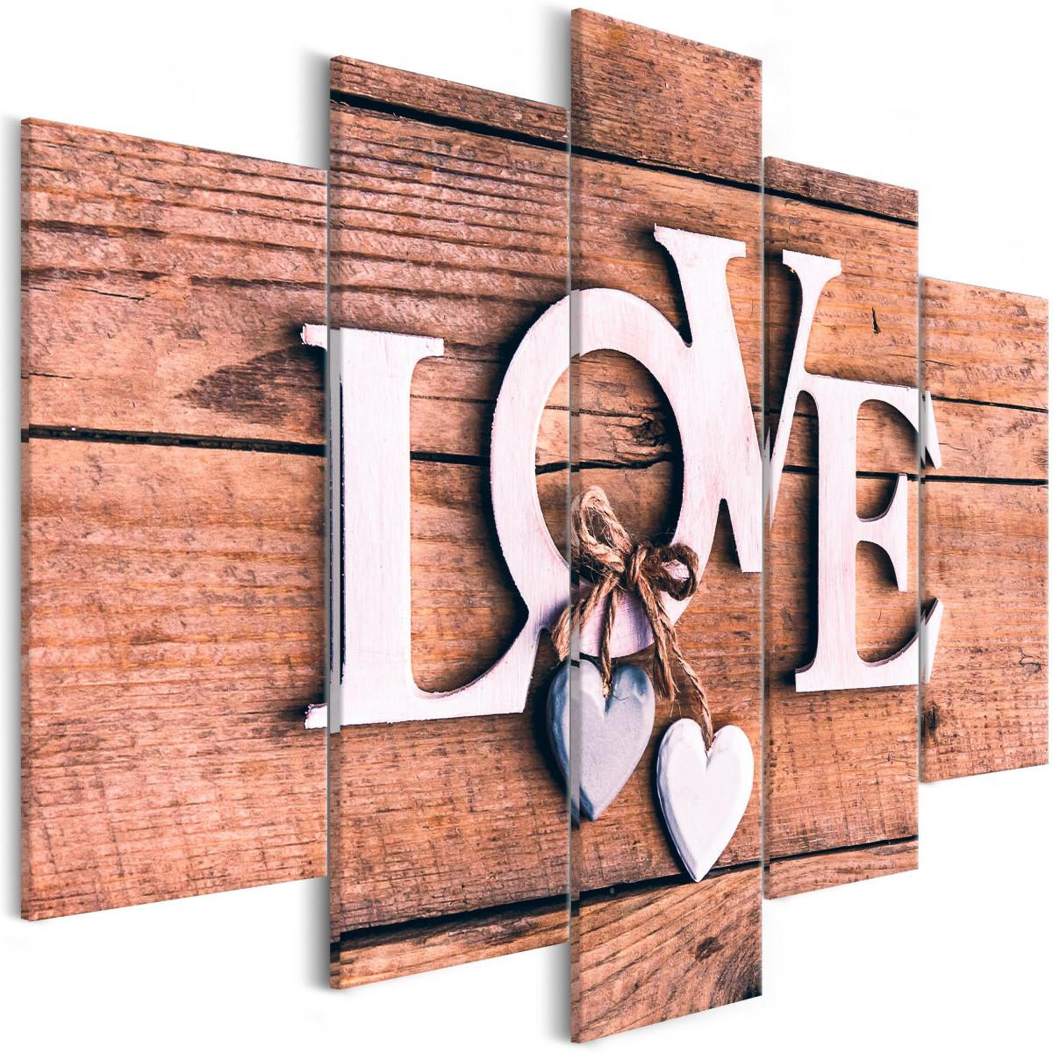 Voir la diapositive 1 : Paris Prix Tableau Imprimé 5 Panneaux  Wooden Letters Wide