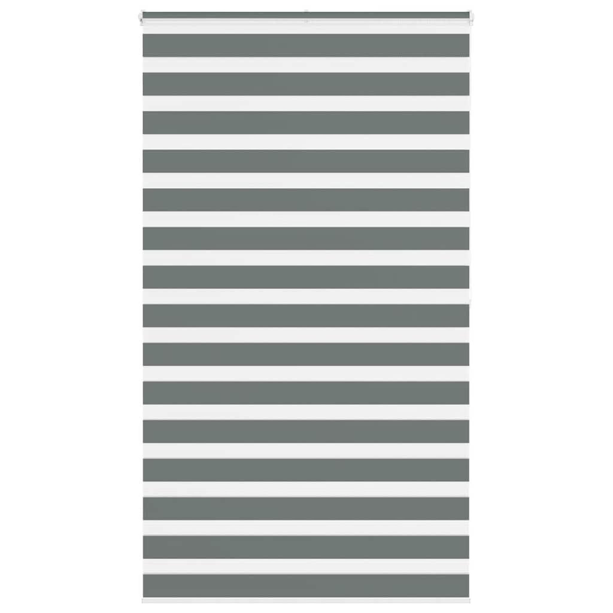 VIDAXL Store zebre gris fonce largeur du tissu 115,9 cm polyester