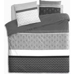 ATELIER DU COTON Parure housse de couette 100% coton 57fils , sandro. Coloris disponibles : Gris