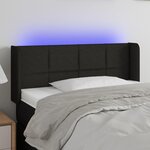 VIDAXL Tete de lit a LED Noir 83x16x78/88 cm Tissu