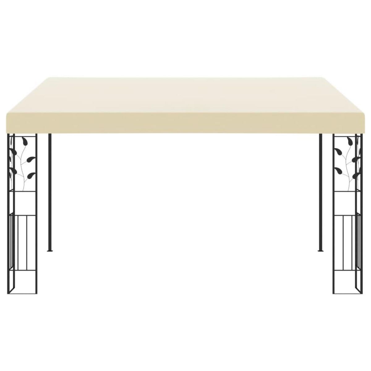 VIDAXL Belvedere a montage mural 4x3x2,5 m Creme