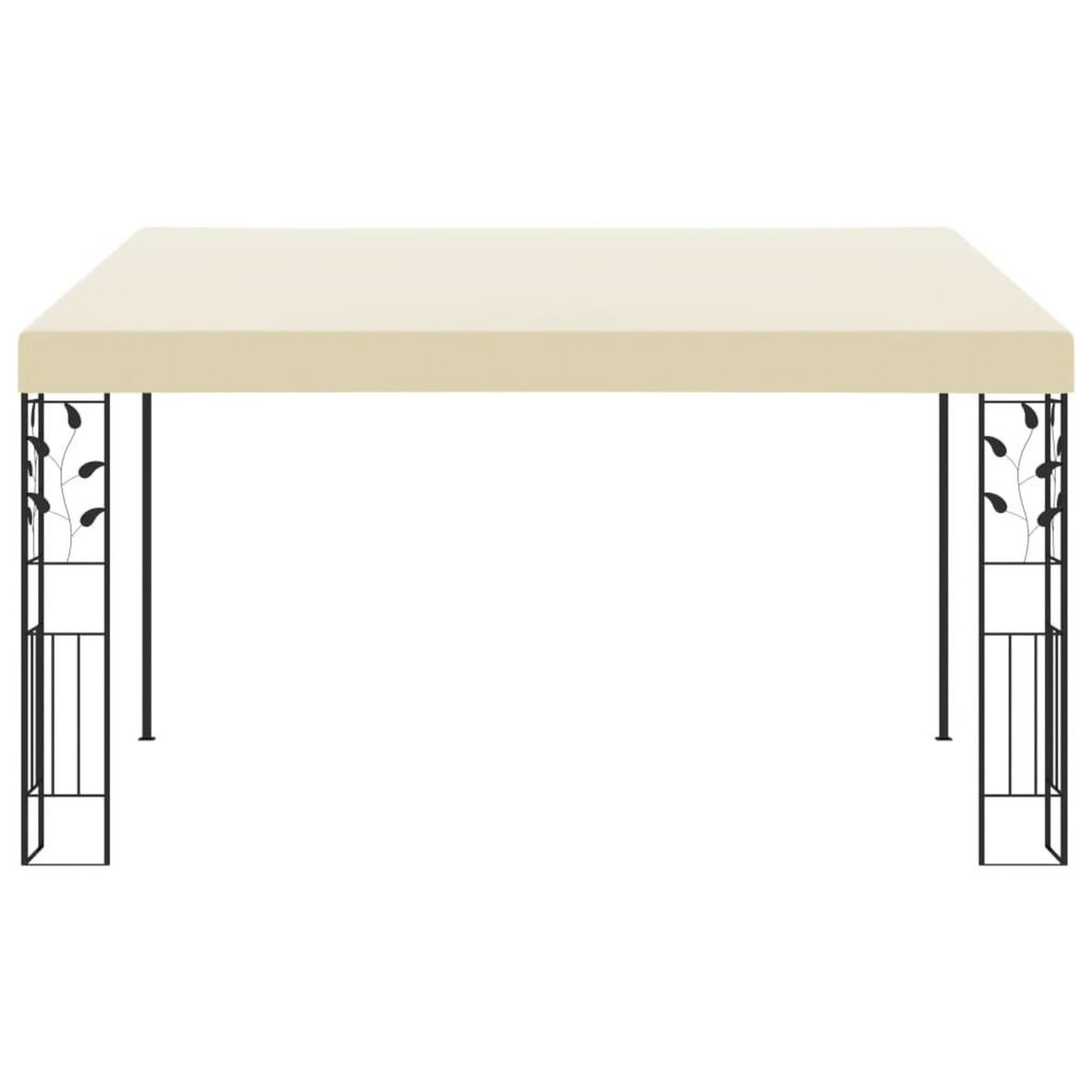 VIDAXL Belvedere a montage mural 4x3x2,5 m Creme