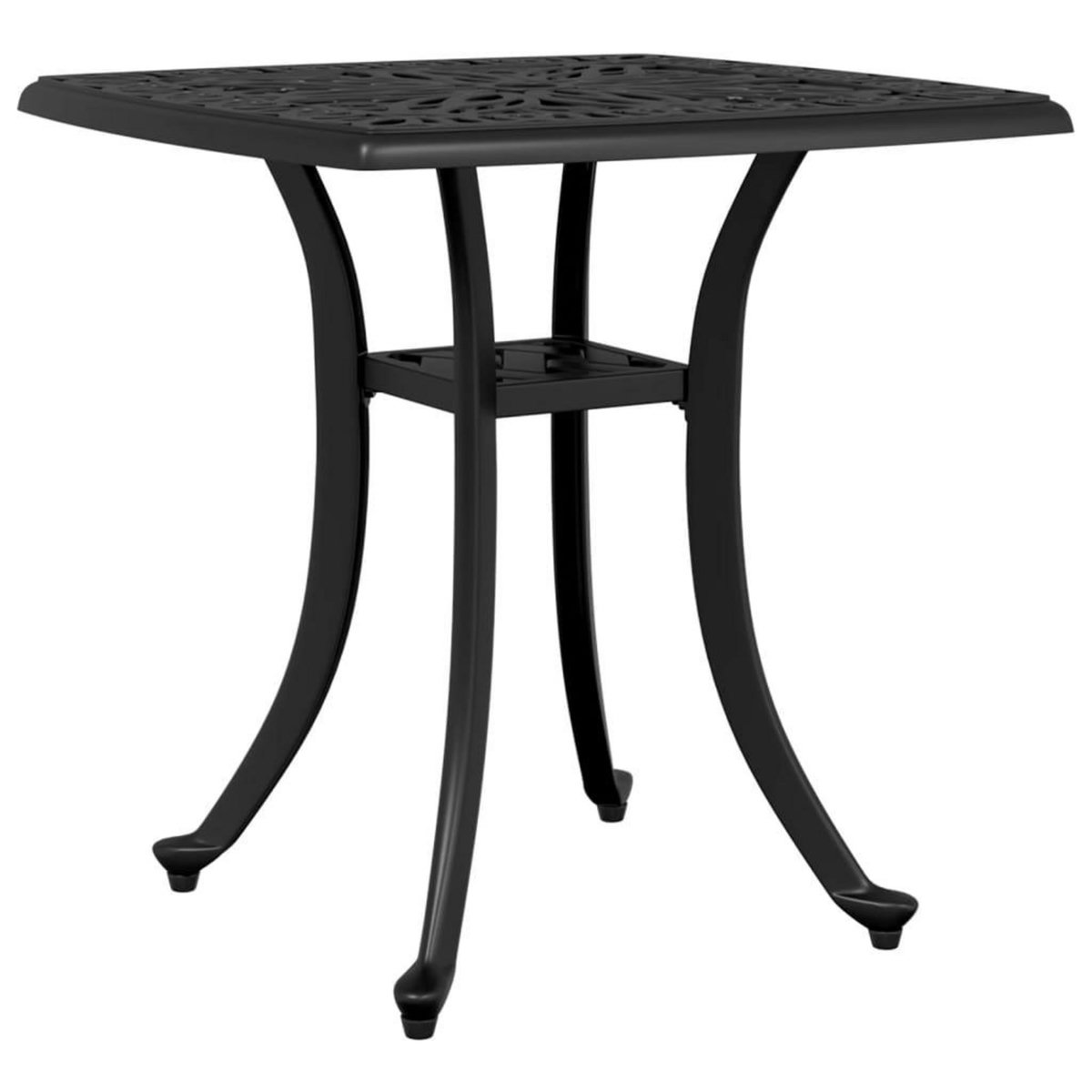 VIDAXL Table de jardin noir 53x53x53 cm aluminium coule