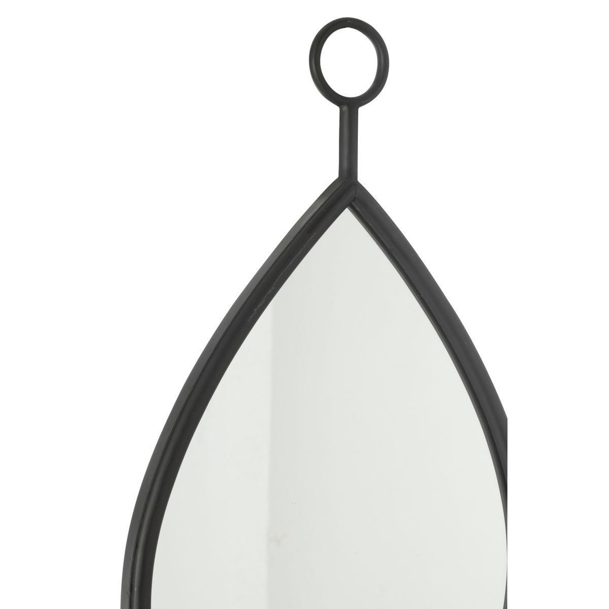 Voir la diapositive 2 : J-LINE Miroir mural design  drop  53cm noir
