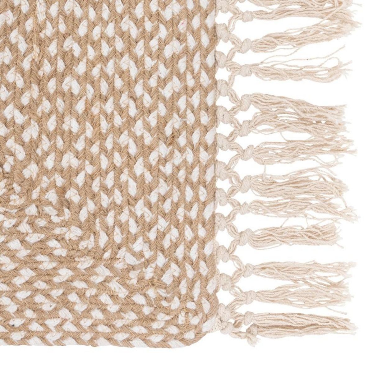 ATMOSPHERA Tapis de couloir Floral Collection 80x200 cm jute coton