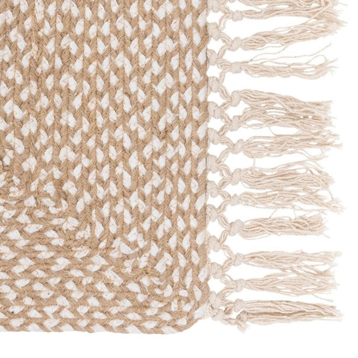 ATMOSPHERA Tapis de couloir Floral Collection 80x200 cm jute coton