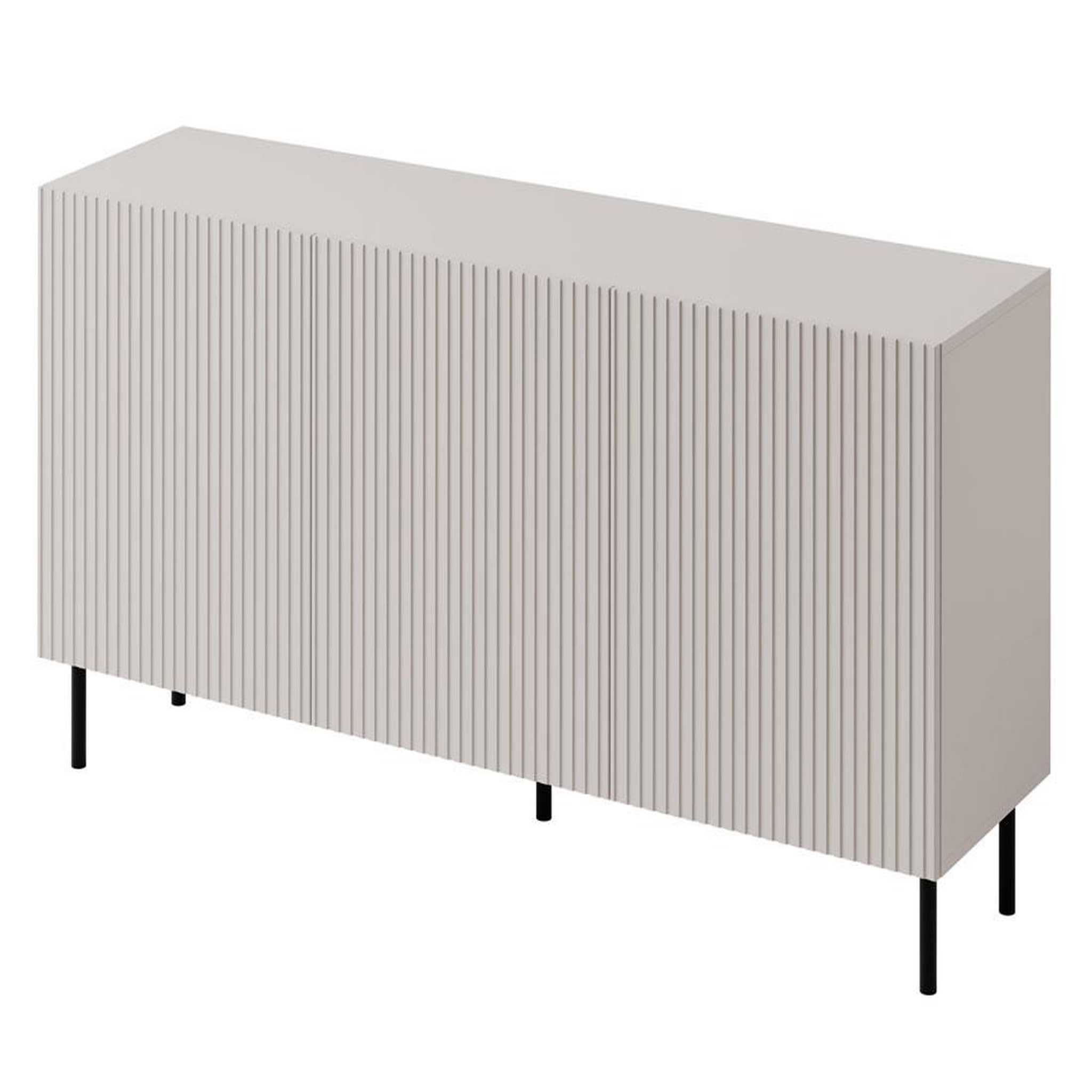 Voir la diapositive 3 : BEST MOBILIER Timote - buffet - écru - 3 portes - 156 cm