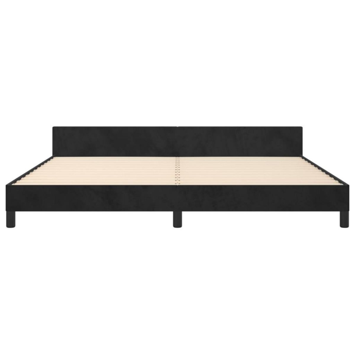 VIDAXL Cadre de lit sans matelas noir 200x200 cm velours