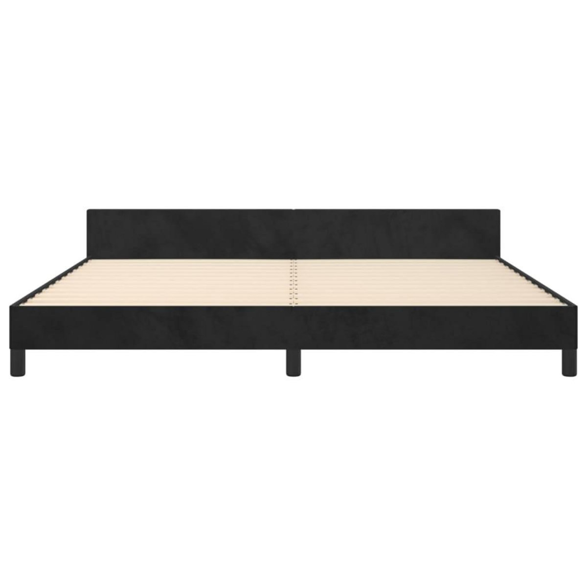 VIDAXL Cadre de lit sans matelas noir 200x200 cm velours
