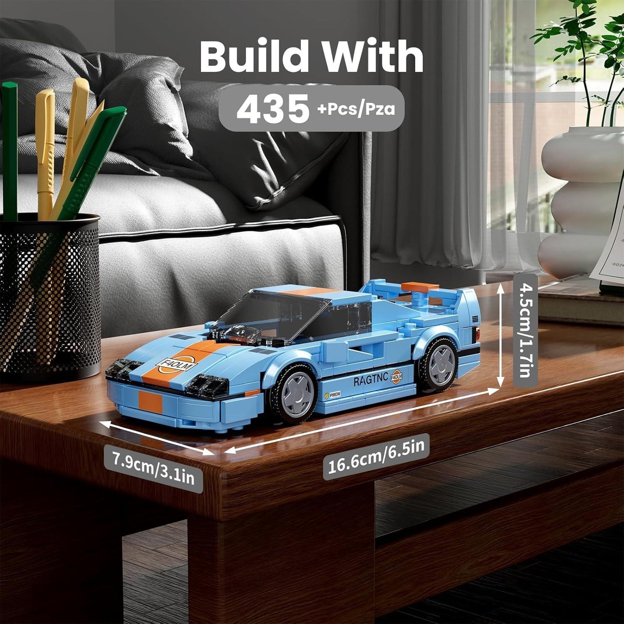 Voir la diapositive 4 : MOULD KING F40 LM Sports Car + Vitrine