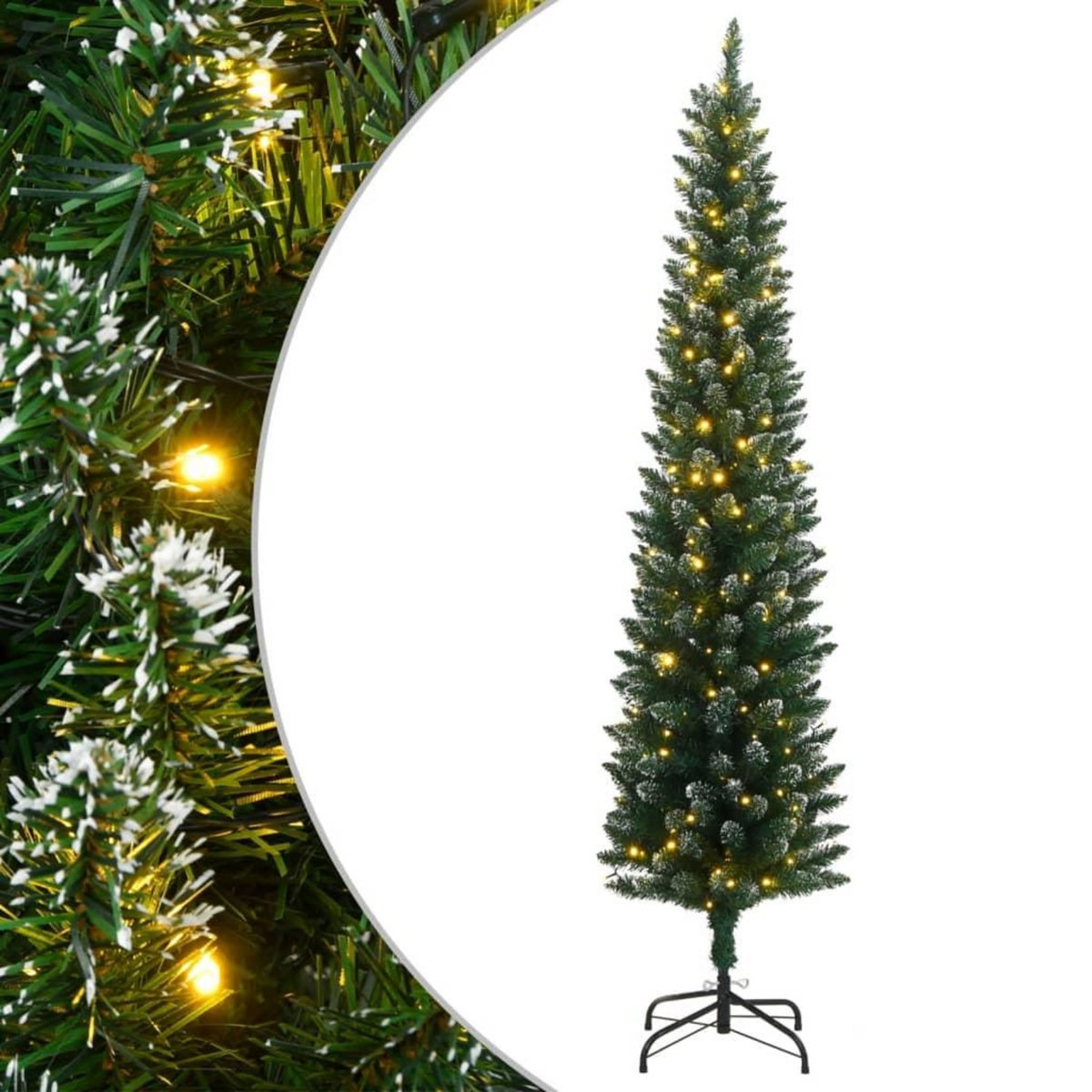VIDAXL Sapin de Noël artificiel mince 300 LED 180 cm