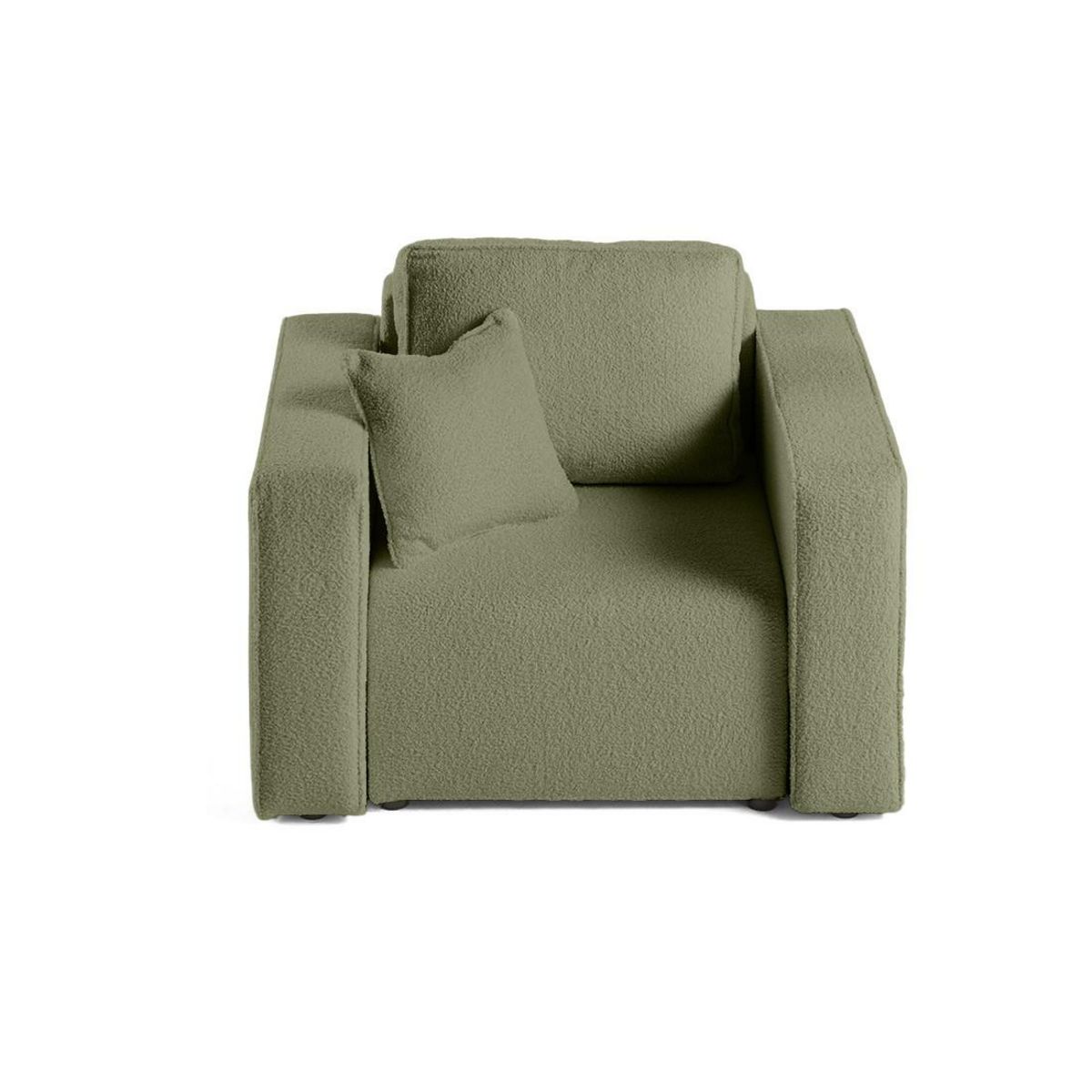 BEST MOBILIER Topaze - fauteuil - en tissu bouclette