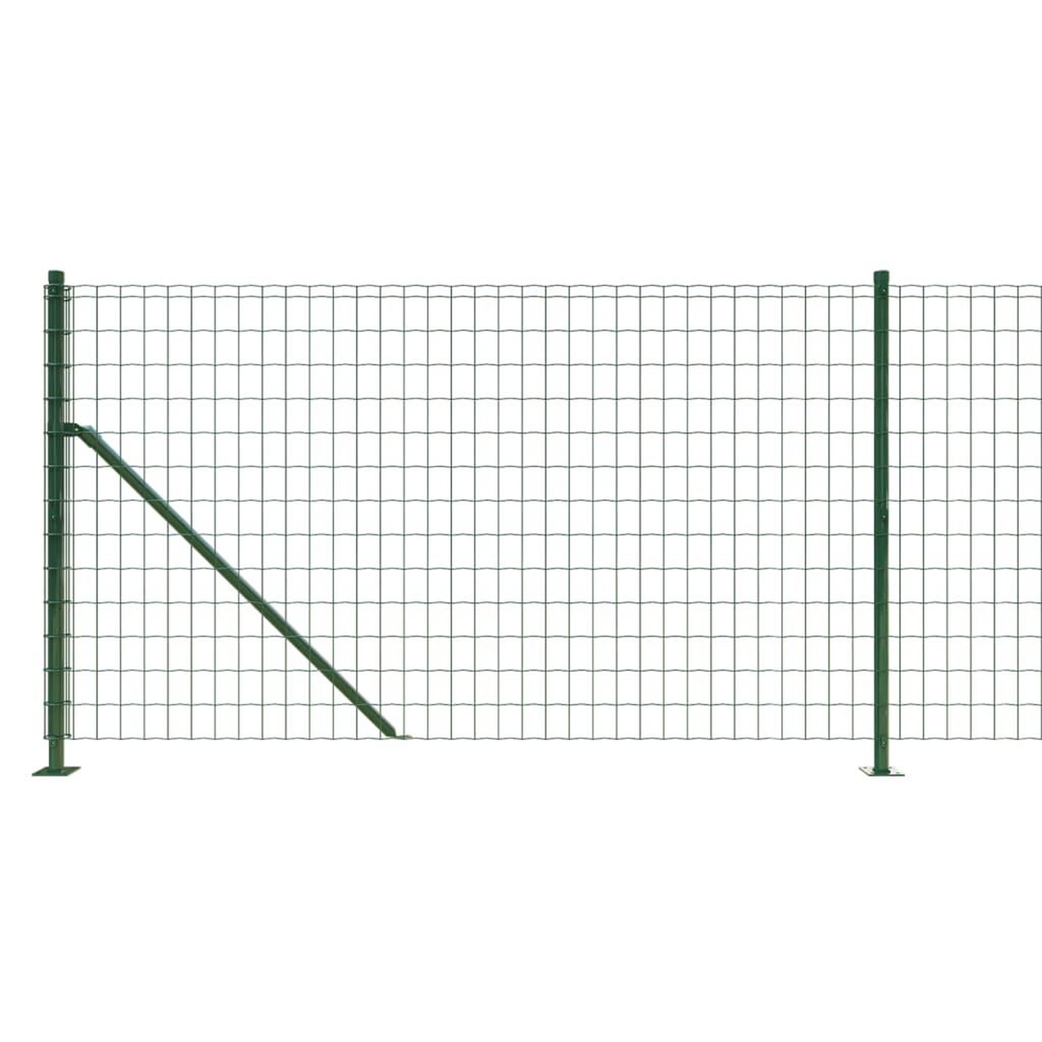 Voir la diapositive 4 : VIDAXL Cloture en treillis metallique avec bride vert 0,8x10 m