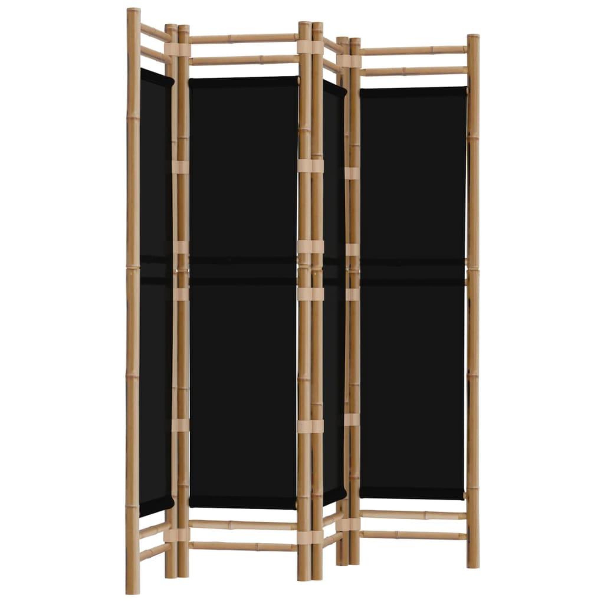 Voir la diapositive 2 : VIDAXL Cloison de separation pliante 4 panneaux 160 cm Bambou et toile