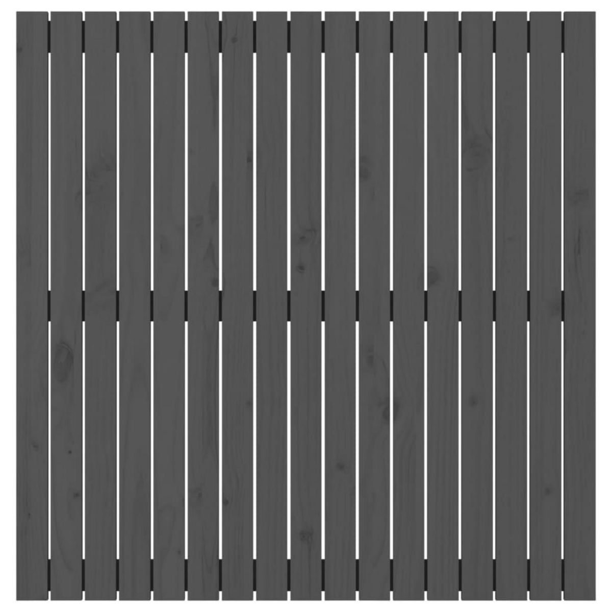 VIDAXL Tete de lit murale Gris 108x3x110 cm Bois massif de pin