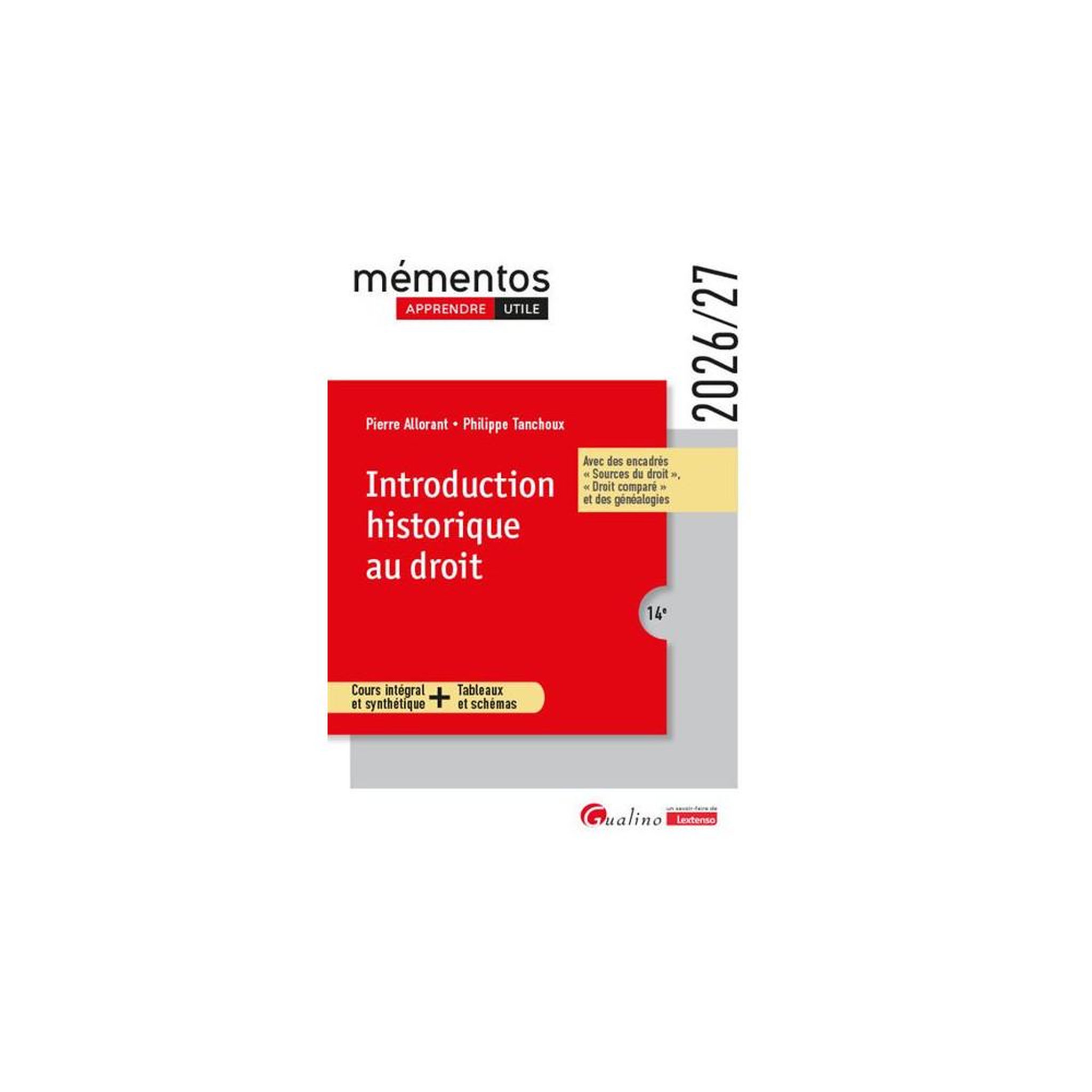 Introduction historique au droit - broché avec encadrés, droit comparé et généalogies