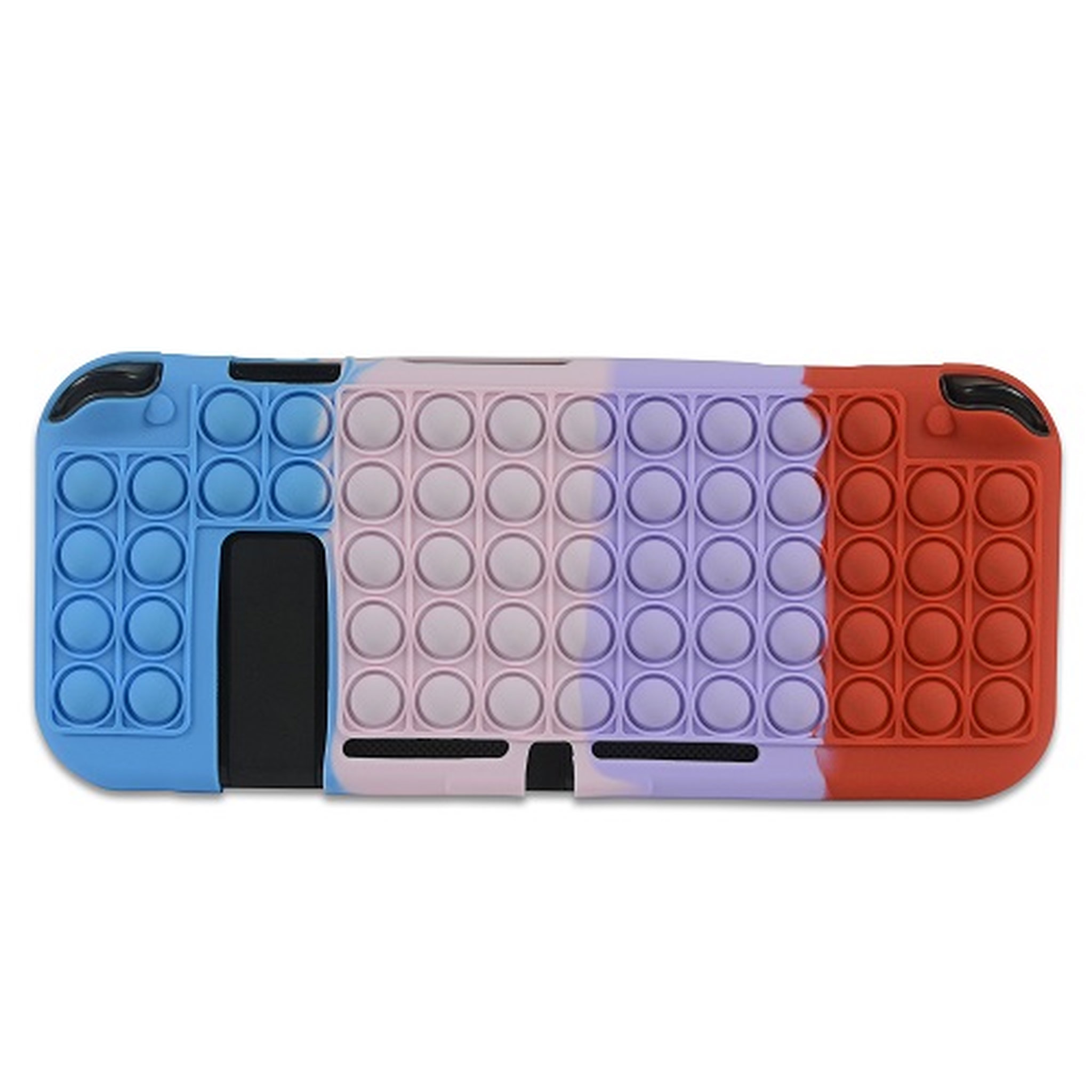 Voir la diapositive 2 : Coque silicone Nintendo Switch rouge et bleue - Hypergames Edition 