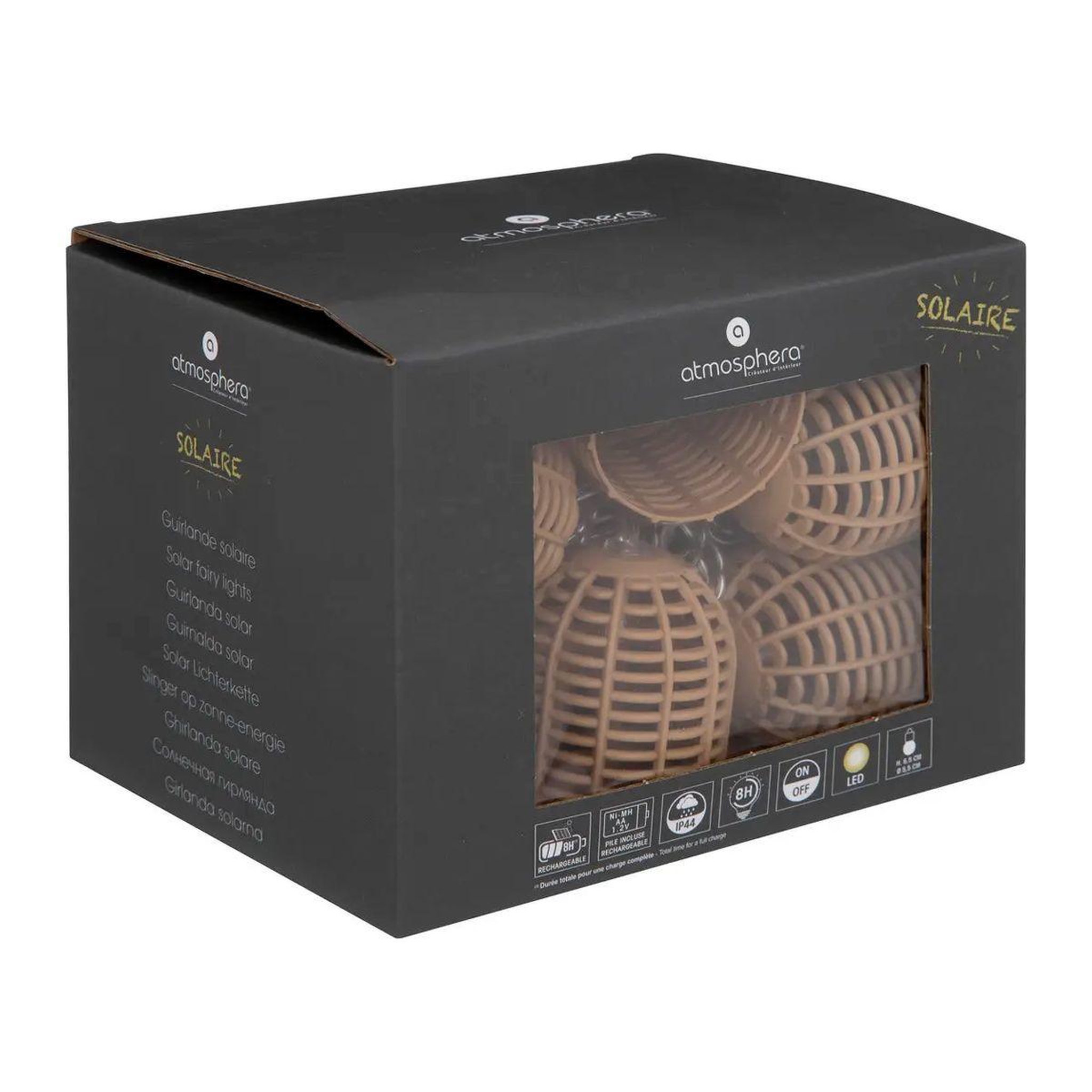 Voir la diapositive 5 : ATMOSPHERA Guirlande Lumineuse Led  Solaia  335cm Beige