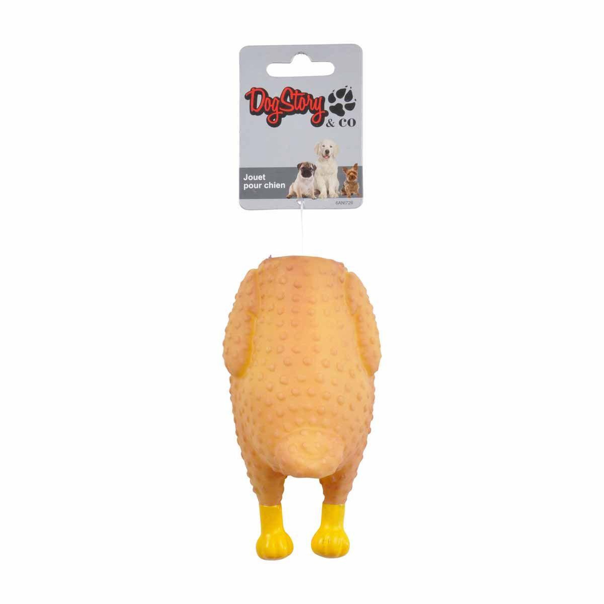 Voir la diapositive 2 : LOVE STORY Jouet pour chien  poulet rôti  14cm écru