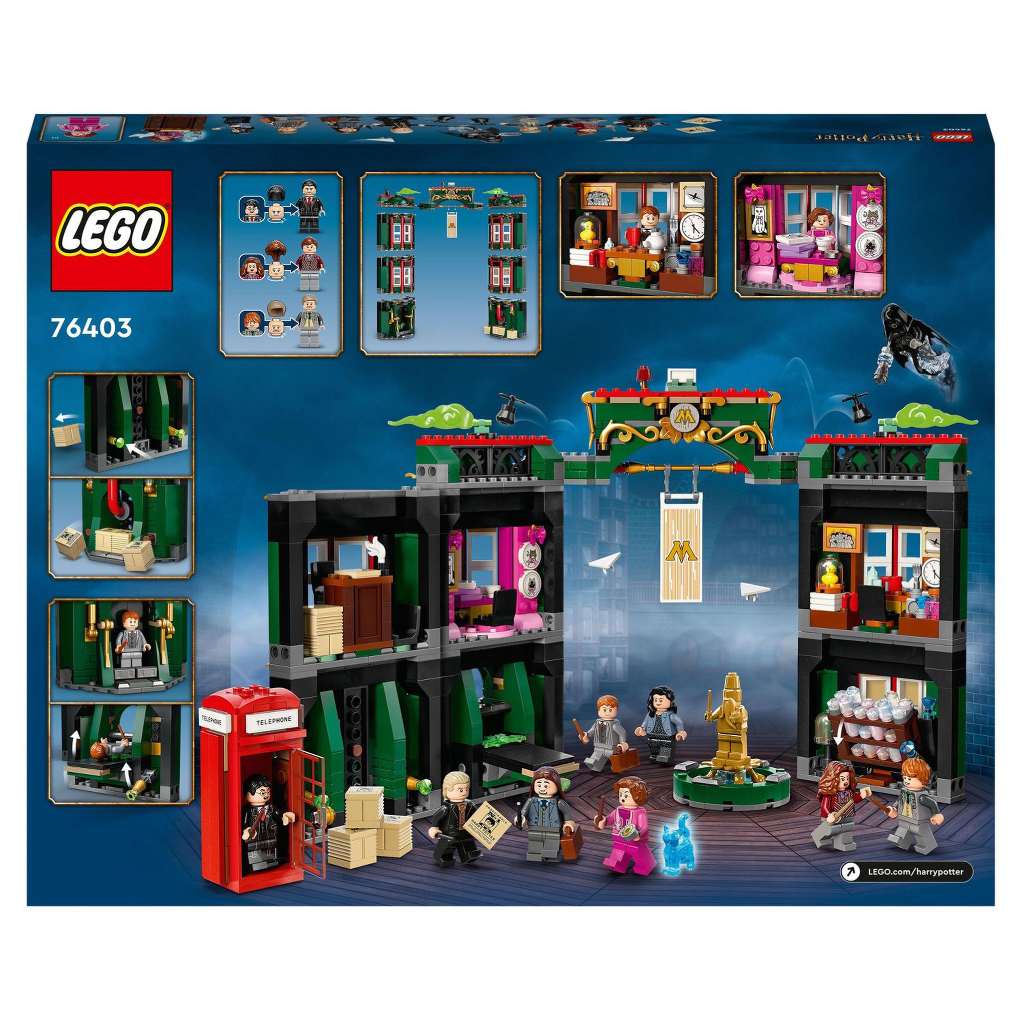 Voir la diapositive 9 : LEGO Harry Potter 76403 Le ministère de la Magie, Jouet avec 12 Minifigurines  