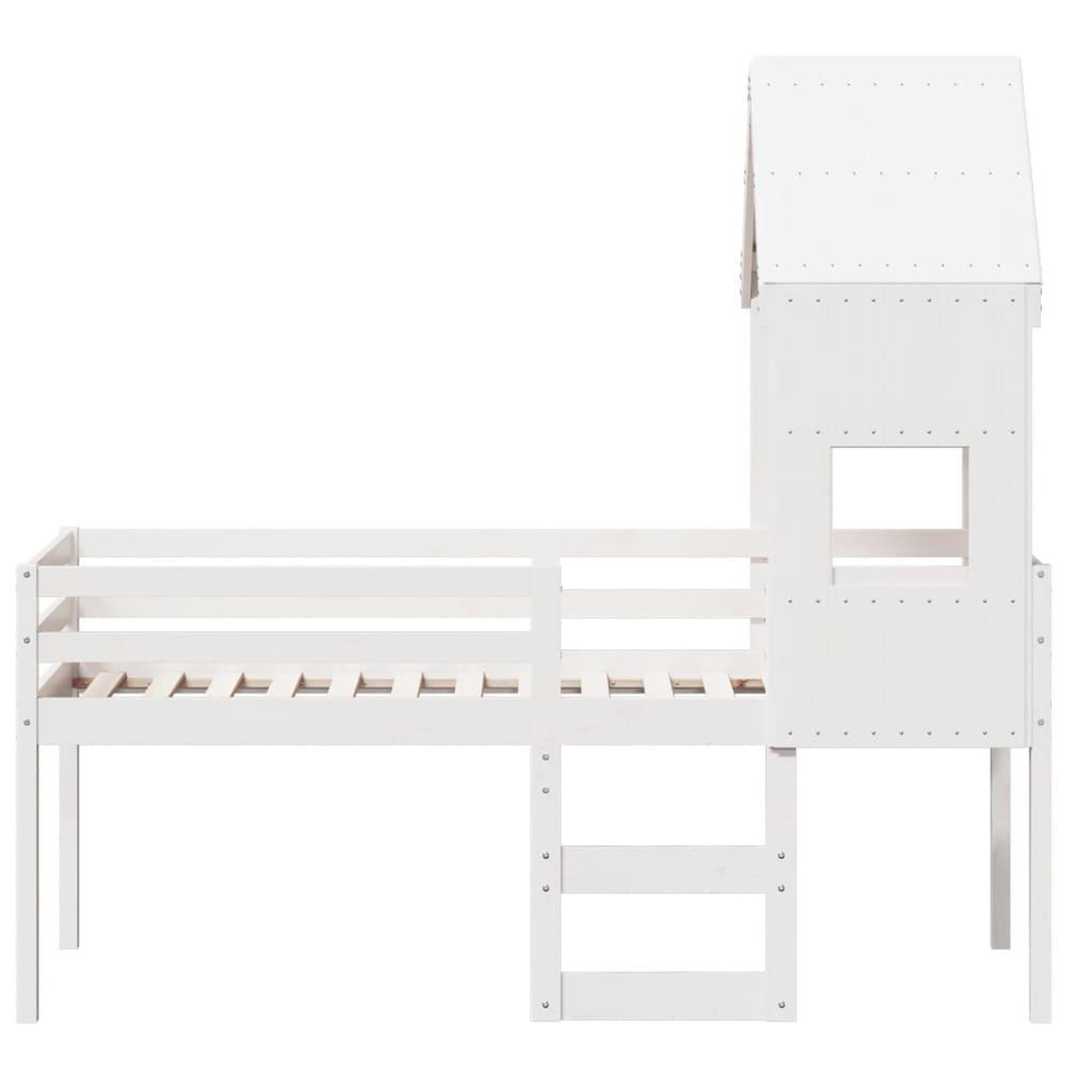 Voir la diapositive 4 : VIDAXL Lit haut sans matelas blanc 90x190 cm bois de pin massif