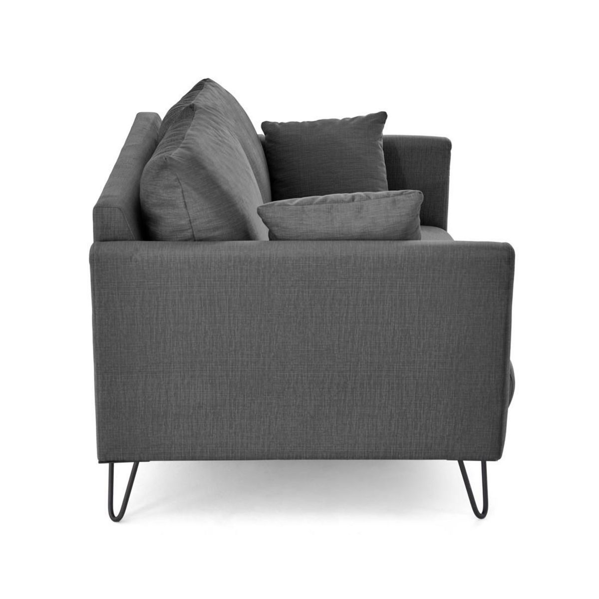 LISA DESIGN Ostrava - canapé droit 2 places en velours pieds en épingle