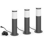 Philips Pack de 3 bornes extérieures PHILIPS Garden Link - Basse tension - 24W, IP44, 2700K - Anthracite
